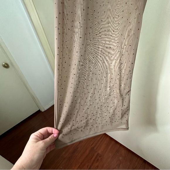 SKIMS Desert Brown/TanMesh Sparkling Rhinestones Drawstring Coverup Pants NWT 3X - Picture 8 of 16